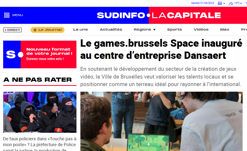 SudInfo.be: Brussels Launches First Space Dedicated to Video Game Creators to Boost Industry Growth