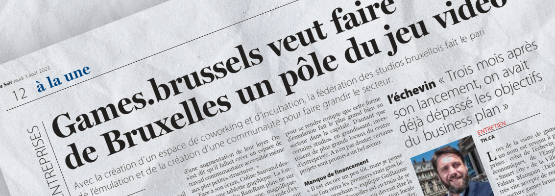 Le Soir: Games.brussels wants to make Brussels a hub for video games.